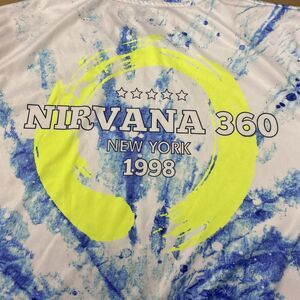 Mens Small Club Nirvana 360‎ New York 1998 T-Shirt Polyester TieDye Style